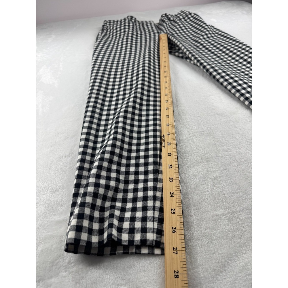 Talbots Chatham Ankle Pant Women's 8 Black White Gingham Pull-On Classic Hipster - Picture 8 of 9